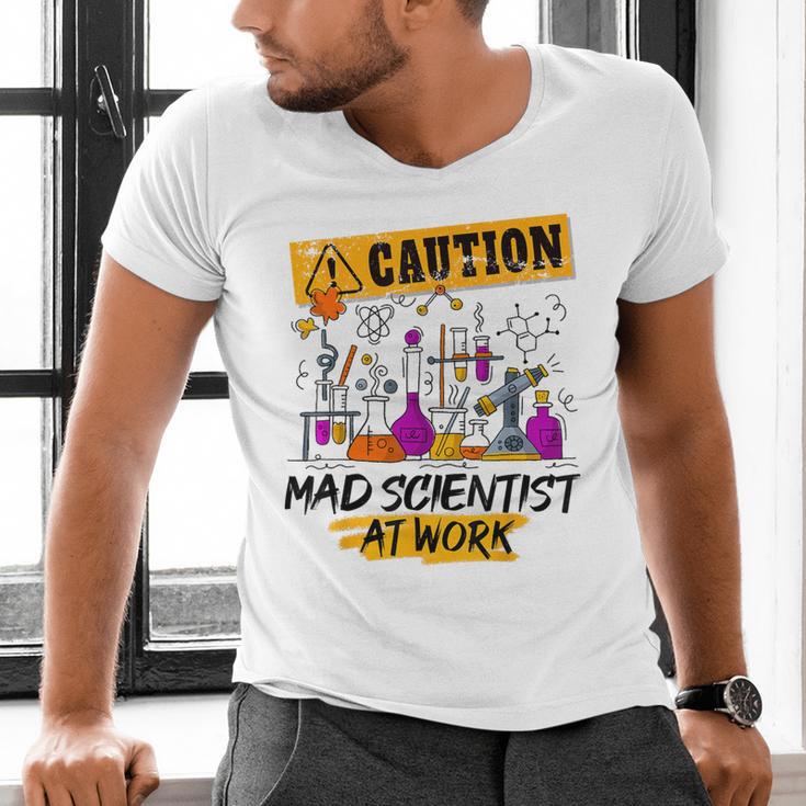 Mad Scientist Halloween Costume Science Teacher Men's V-Neck T-Shirt, Science Teacher Shirts, gift for family, gift for coworker
