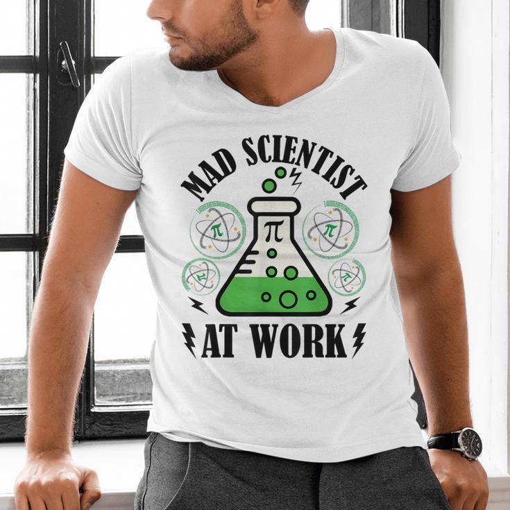Mad Scientist Science Teacher Halloween Costume Teen Girls Men's V-Neck T-Shirt, Science Teacher Shirts, gift for family, gift for coworker