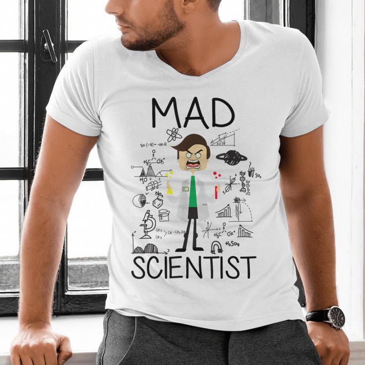 Mad Scientist Shirt Kids Boys Youth Science Teacher Men's V-Neck T-Shirt, Science Teacher Shirts, gift for family, gift for coworker