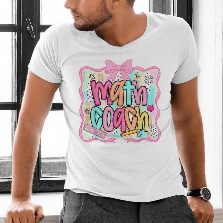 Math Coach Back To School Math Teacher Men's V-Neck T-Shirt, gift for family, gift for coworker Math Coach Back To School Math Teacher Men's V-Neck T-Shirt, gift for family, gift for coworker