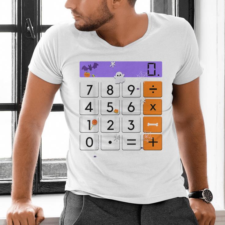 Math Teacher Halloween Costume Calculator Math Pun Men's V-Neck T-Shirt, gift for family, gift for coworker Math Teacher Halloween Costume Calculator Math Pun Men's V-Neck T-Shirt, gift for family, gift for coworker