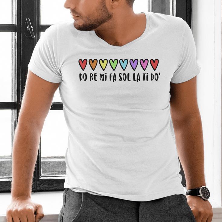 Music Teacher Hearts Music Teaching Men's V-Neck T-Shirt, gift for family, gift for coworker