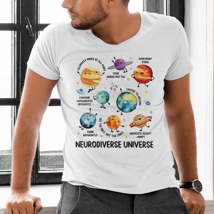 Neurodiverse Universe Space Planet Special Education Teacher Men's V-Neck T-Shirt, gift for family, gift for coworker Neurodiverse Universe Space Planet Special Education Teacher Men's V-Neck T-Shirt, gift for family, gift for coworker