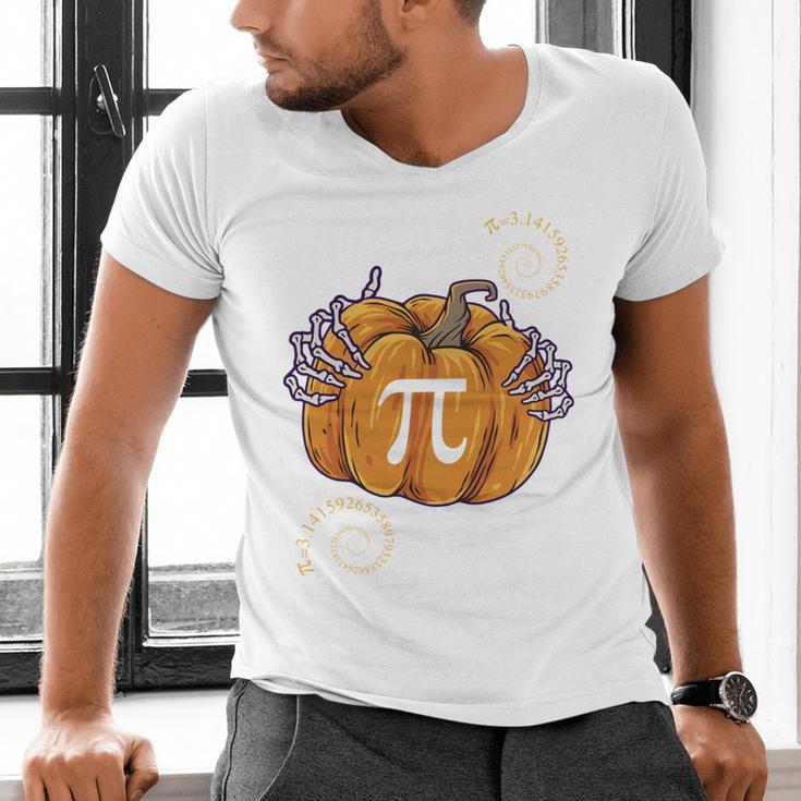 Pi Day Pumpkin Pi Math Teacher Halloween Costume Men's V-Neck T-Shirt, gift for family, gift for coworker Pi Day Pumpkin Pi Math Teacher Halloween Costume Men's V-Neck T-Shirt, gift for family, gift for coworker