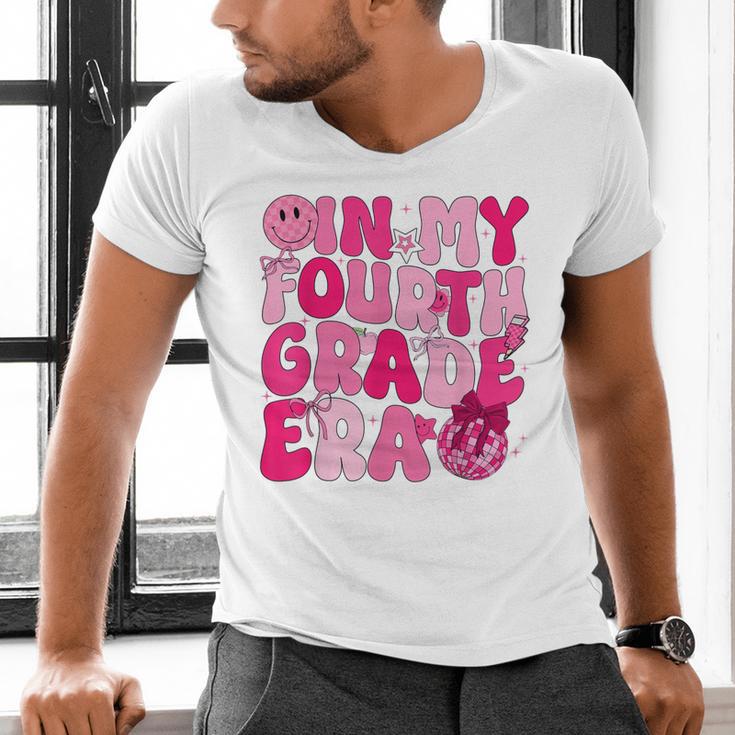 Pink Fourth Grade Era 4th Back To School Grade Teacher Men's V-Neck T-Shirt, 4th Grade Teacher Shirts, gift for family, gift for coworker Pink Fourth Grade Era 4th Back To School Grade Teacher Men's V-Neck T-Shirt, 4th Grade Teacher Shirts, gift for family, gift for coworker