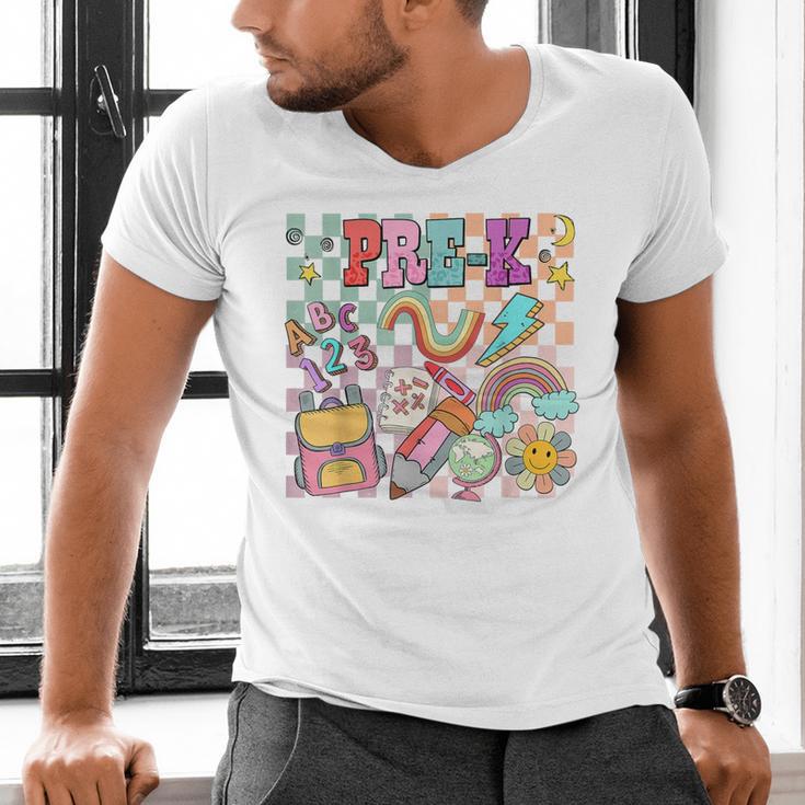 Pre K Back To School Teacher Student Men Women Kids Men's V-Neck T-Shirt, gift for family, gift for coworker Pre K Back To School Teacher Student Men Women Kids Men's V-Neck T-Shirt, gift for family, gift for coworker