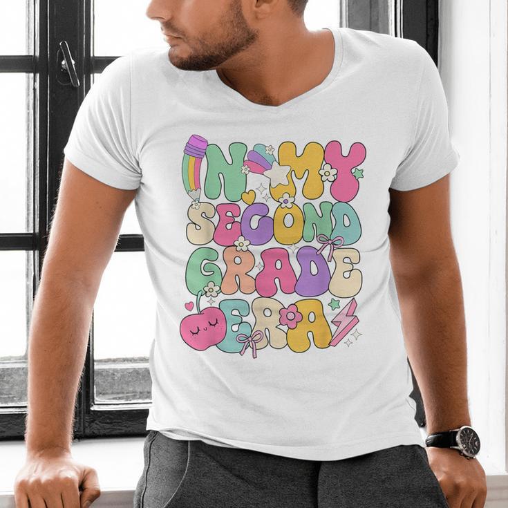 In My Second Grade Era Teachers Women Back To School Girls Men's V-Neck T-Shirt, gift for family, gift for coworker In My Second Grade Era Teachers Women Back To School Girls Men's V-Neck T-Shirt, gift for family, gift for coworker