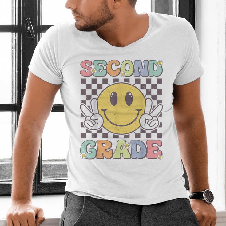 Second Grade Teachers Boys Girls Smile Face 2nd Grade Team Men's V-Neck T-Shirt, gift for family, gift for coworker Second Grade Teachers Boys Girls Smile Face 2nd Grade Team Men's V-Neck T-Shirt, gift for family, gift for coworker