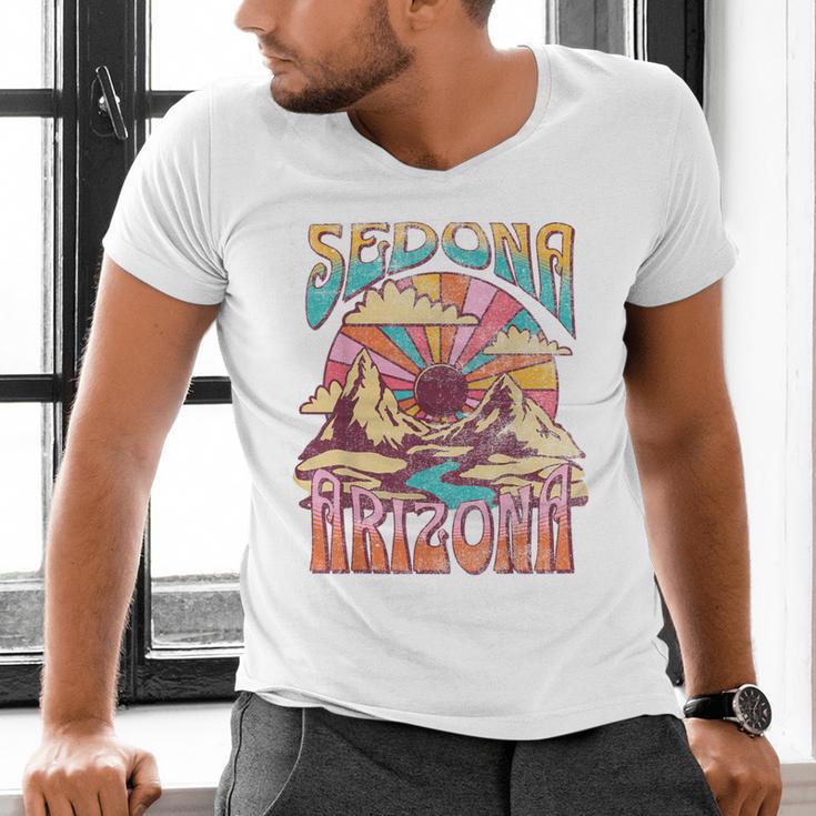 Sedona Arizona Nature Hiking Mountains Outdoors Vintage Men's V-Neck T-Shirt, gift for family, gift for coworker