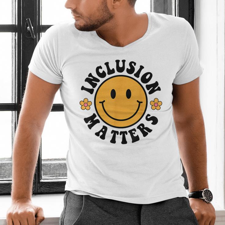 Special Education Teacher Autism Awareness Inclusion Matters Men's V-Neck T-Shirt, gift for family, gift for coworker Special Education Teacher Autism Awareness Inclusion Matters Men's V-Neck T-Shirt, gift for family, gift for coworker
