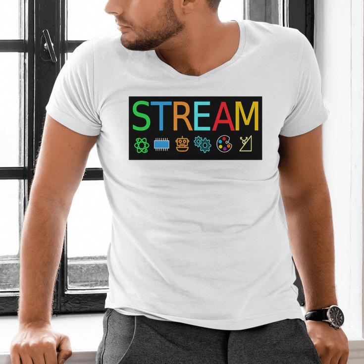 Stream Technology Robotics Shirt For Teachers And Students Premium Tri-Blend Men's V-Neck T-Shirt, gift for family, gift for coworker