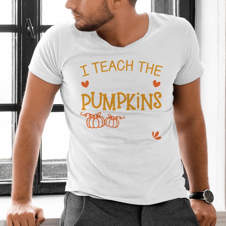 I Teach The Cutest Pumpkins In The Patch Shirt Teacher Men's V-Neck T-Shirt, gift for family, gift for coworker I Teach The Cutest Pumpkins In The Patch Shirt Teacher Men's V-Neck T-Shirt, gift for family, gift for coworker