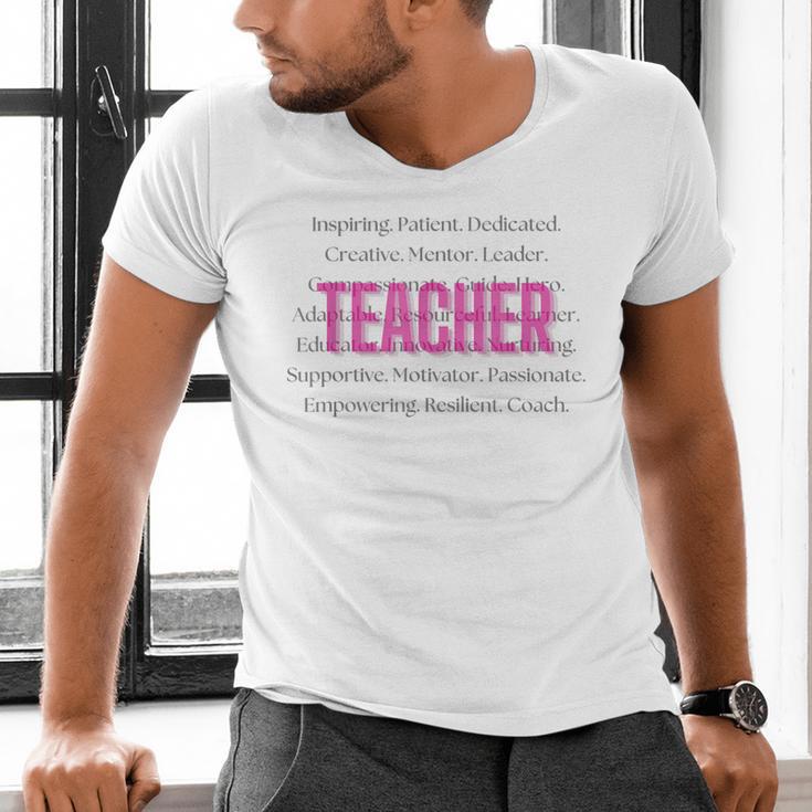 TEACH Inspirational Teacher Comfortable & Stylish T-Shirt Men's V-Neck T-Shirt, gift for family, gift for coworker
