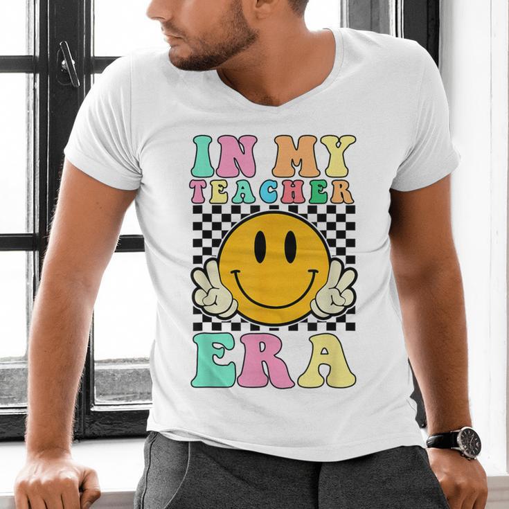 In My Teacher Era Retro Back To School Teacher Student Men's V-Neck T-Shirt, gift for family, gift for coworker In My Teacher Era Retro Back To School Teacher Student Men's V-Neck T-Shirt, gift for family, gift for coworker