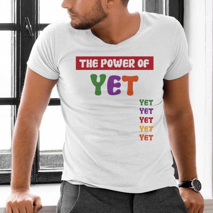 Teacher Growth Mindset Power Of Yet Men's V-Neck T-Shirt, gift for family, gift for coworker
