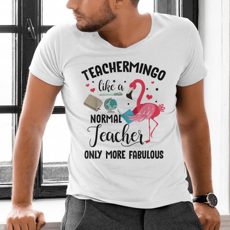 Teachermingo Like A Normal Teacher Only More Fabulous Men's V-Neck T-Shirt, gift for family, gift for coworker