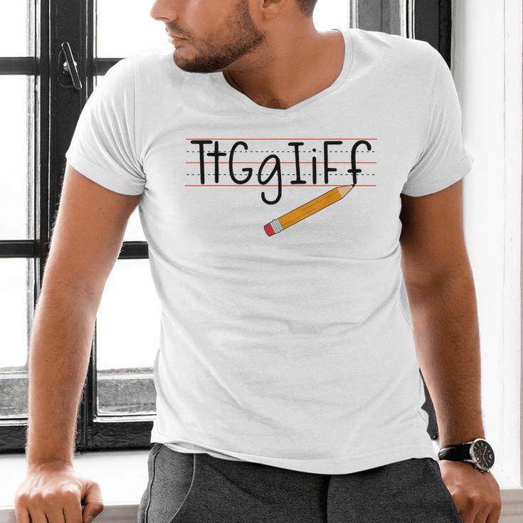 Tt Gg Ii Ff Tgif Teachers Students Tee Men's V-Neck T-Shirt, gift for family, gift for coworker Tt Gg Ii Ff Tgif Teachers Students Tee Men's V-Neck T-Shirt, gift for family, gift for coworker