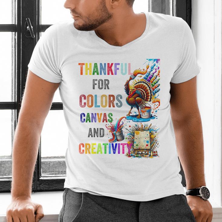 Turkey Thanksgiving Art Teacher Costume Tee For Artists Men's V-Neck T-Shirt, gift for family, gift for coworker Turkey Thanksgiving Art Teacher Costume Tee For Artists Men's V-Neck T-Shirt, gift for family, gift for coworker