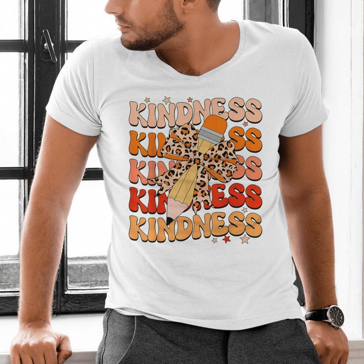 Unity Day Orange Kindness Teacher Bow Anti Bullying Be Kind Men's V-Neck T-Shirt, gift for family, gift for coworker Unity Day Orange Kindness Teacher Bow Anti Bullying Be Kind Men's V-Neck T-Shirt, gift for family, gift for coworker