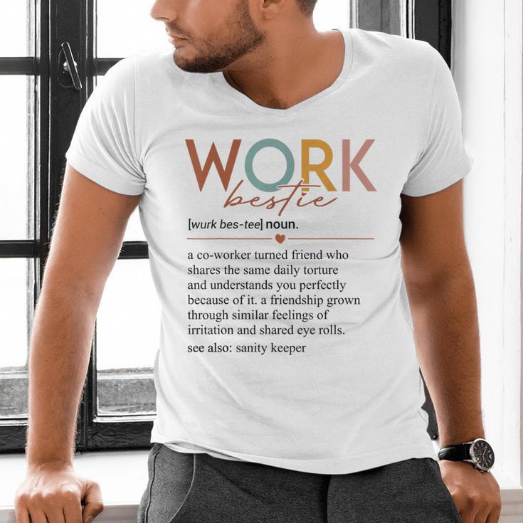 Vintage Work Bestie Definition Teachers Nurses Boss Women Men's V-Neck T-Shirt, gift for family, gift for coworker Vintage Work Bestie Definition Teachers Nurses Boss Women Men's V-Neck T-Shirt, gift for family, gift for coworker