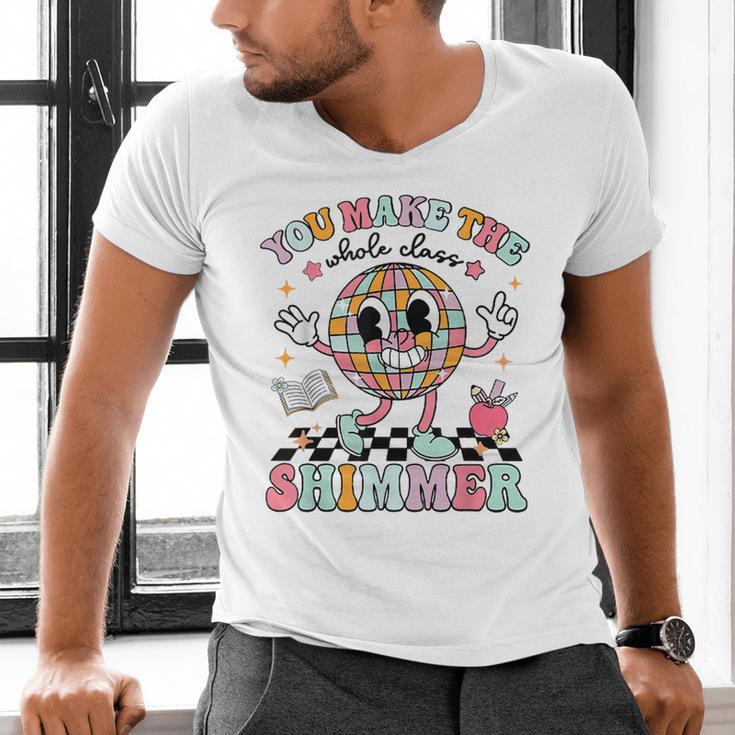 You Make The Whole Class Shimmer Teacher Era Back To School Men's V-Neck T-Shirt, gift for family, gift for coworker You Make The Whole Class Shimmer Teacher Era Back To School Men's V-Neck T-Shirt, gift for family, gift for coworker