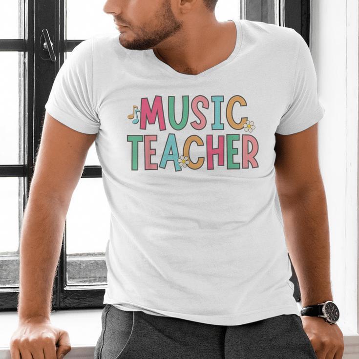 Women Music Teacher First Day Of School Elementary School Men's V-Neck T-Shirt, gift for family, gift for coworker