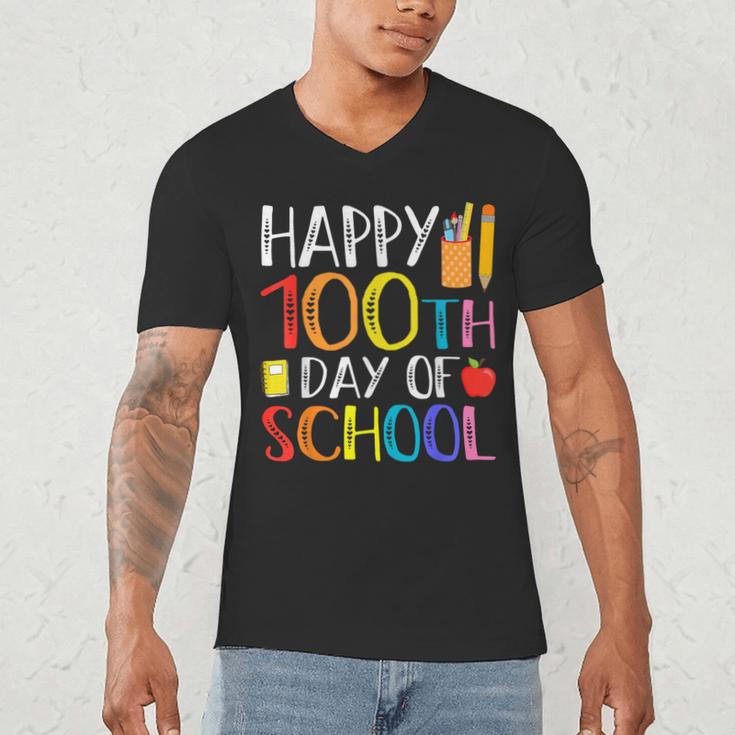100 Days Of School Teacher And Student Men's V-Neck T-Shirt, novelty gifts, funny gifts 100 Days Of School Teacher And Student Men's V-Neck T-Shirt, novelty gifts, funny gifts