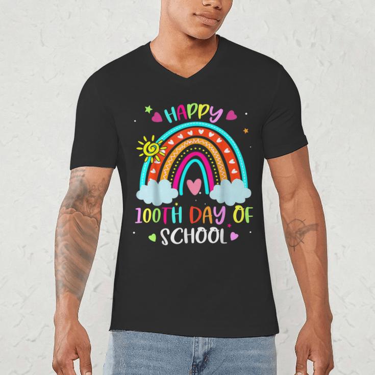 100th Day Of School Rainbow Happy 100 Days Smarter Teacher Men's V-Neck T-Shirt, novelty gifts, funny gifts 100th Day Of School Rainbow Happy 100 Days Smarter Teacher Men's V-Neck T-Shirt, novelty gifts, funny gifts