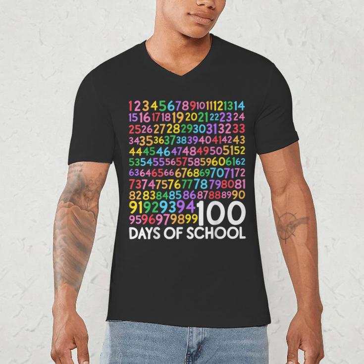 100th Day Of School Teacher Kids 100 Days Math Numbers Men's V-Neck T-Shirt, novelty gifts, funny gifts 100th Day Of School Teacher Kids 100 Days Math Numbers Men's V-Neck T-Shirt, novelty gifts, funny gifts