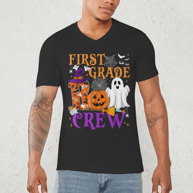 1st Grade Boo Crew Teacher Student Halloween Costume Men's V-Neck T-Shirt, novelty gifts, funny gifts