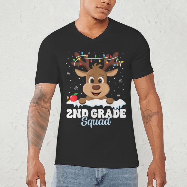 2nd Grade Teacher Christmas Second Grade Squad Reindeer Xmas For Men Women Kids Men's V-Neck T-Shirt, novelty gifts, funny gifts 2nd Grade Teacher Christmas Second Grade Squad Reindeer Xmas For Men Women Kids Men's V-Neck T-Shirt, novelty gifts, funny gifts