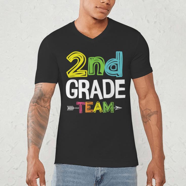 2nd Grade Team T-Shirt 2nd Grade Squad Teacher Men's V-Neck T-Shirt, novelty gifts, funny gifts