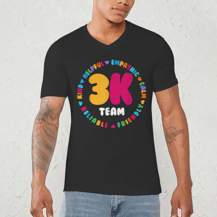 3K Team & Teacher Squad Threes Crew PreK Elementary Team Men's V-Neck T-Shirt, novelty gifts, funny gifts 3K Team & Teacher Squad Threes Crew PreK Elementary Team Men's V-Neck T-Shirt, novelty gifts, funny gifts
