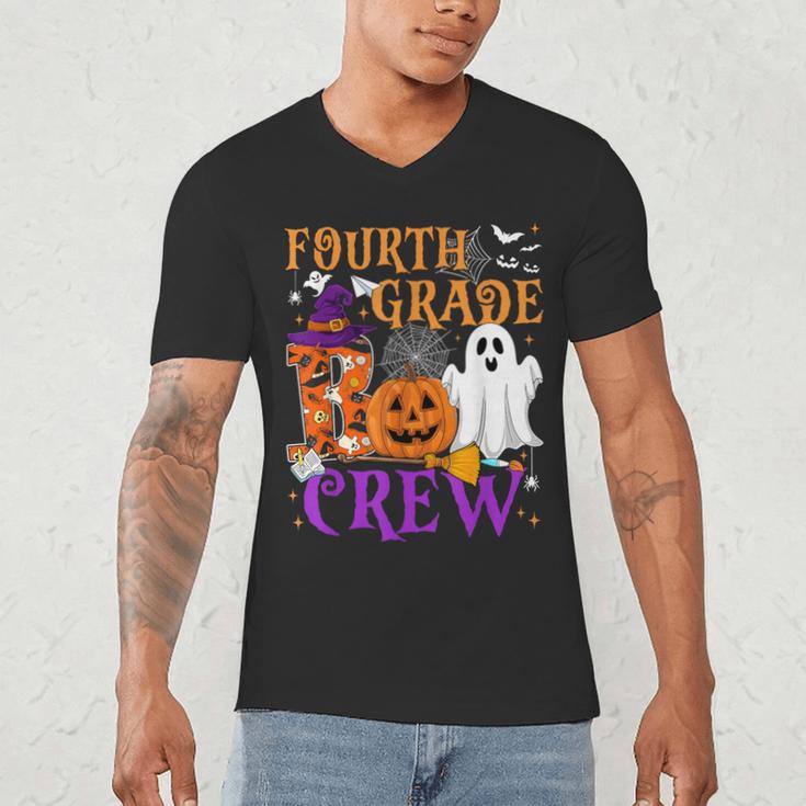 4th Grade Boo Crew Teacher Student Halloween Costume Men's V-Neck T-Shirt, novelty gifts, funny gifts