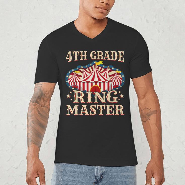 4th Grade Ringmaster Shirt 4th Grade Teacher Shirts Teacher Men Women Kids Men's V-Neck T-Shirt, novelty gifts, funny gifts