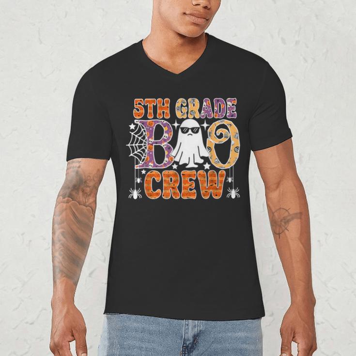 5th Grade Boo Crew Halloween Teachers Students Men's V-Neck T-Shirt, novelty gifts, funny gifts