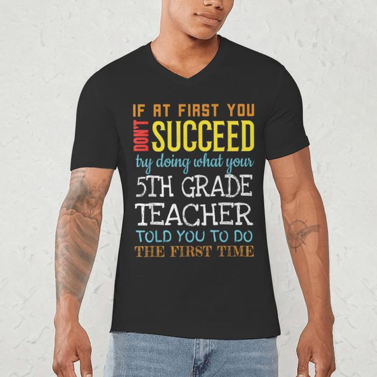 5th Grade Teacher Appreciation Men's V-Neck T-Shirt, novelty gifts, funny gifts