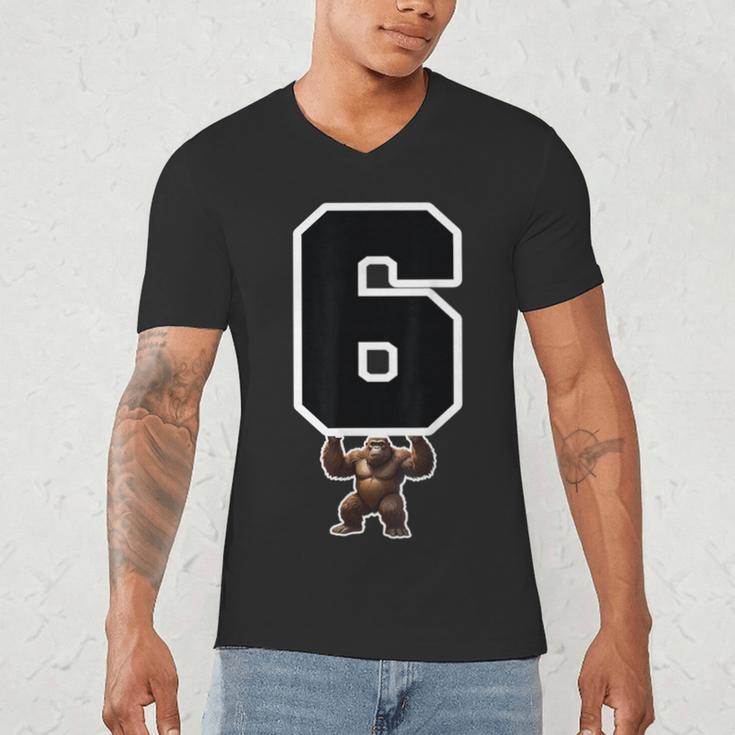 6 7 Matching Teachers Halloween Costume Gorilla Men's V-Neck T-Shirt, novelty gifts, funny gifts