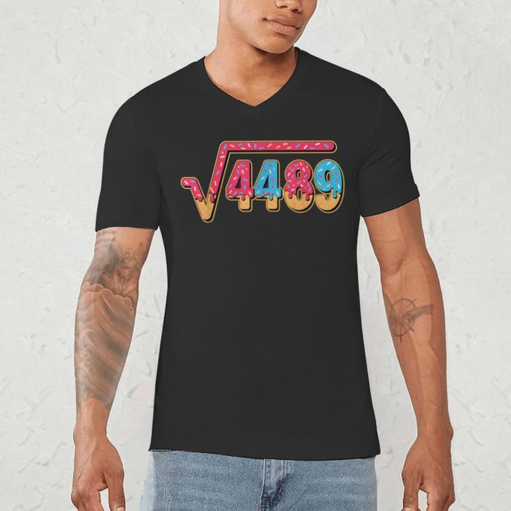 67 Ice Cream Drip Meme Math Teacher School Square Root 4489 Men's V-Neck T-Shirt, novelty gifts, funny gifts