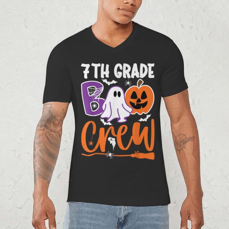 7th Grade Boo Crew Teacher Student Halloween Costume Men's V-Neck T-Shirt, novelty gifts, funny gifts