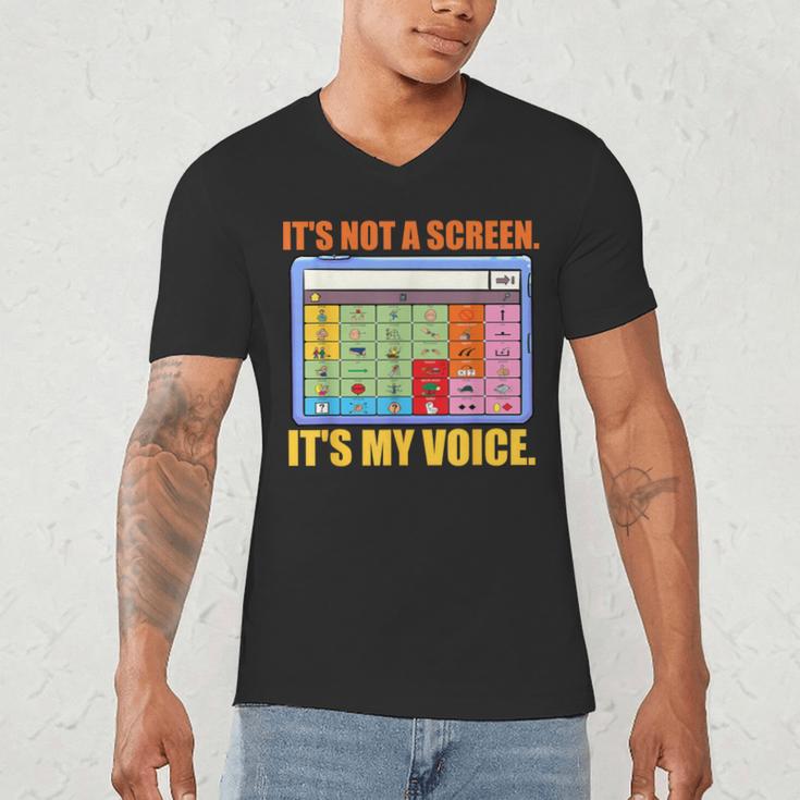AAC Awareness AAC Teacher It's Not A Screen It's My Voice Men Women Men's V-Neck T-Shirt, novelty gifts, funny gifts AAC Awareness AAC Teacher It's Not A Screen It's My Voice Men Women Men's V-Neck T-Shirt, novelty gifts, funny gifts