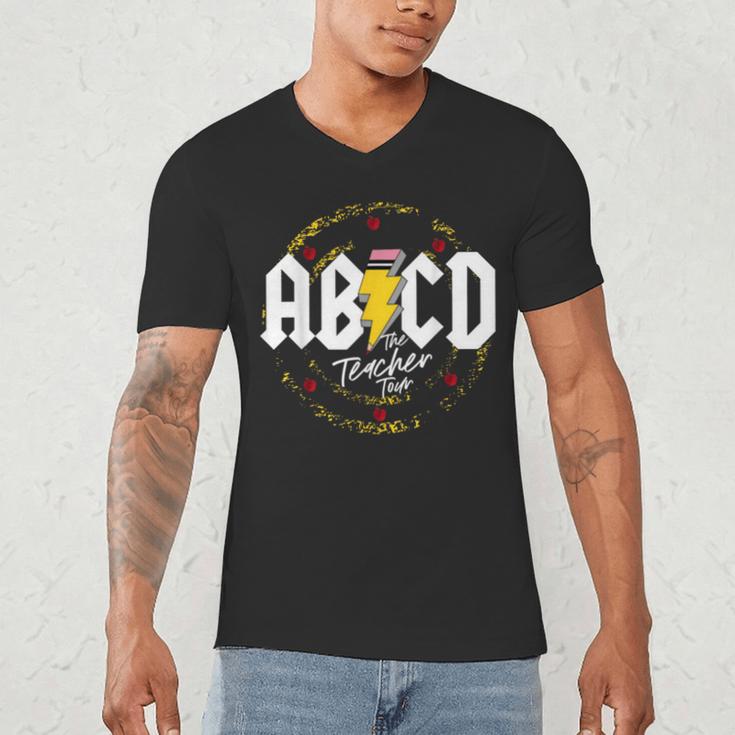 ABCD The Teacher Tour Last Day Of School Rockin' Teacher Men's V-Neck T-Shirt, novelty gifts, funny gifts ABCD The Teacher Tour Last Day Of School Rockin' Teacher Men's V-Neck T-Shirt, novelty gifts, funny gifts