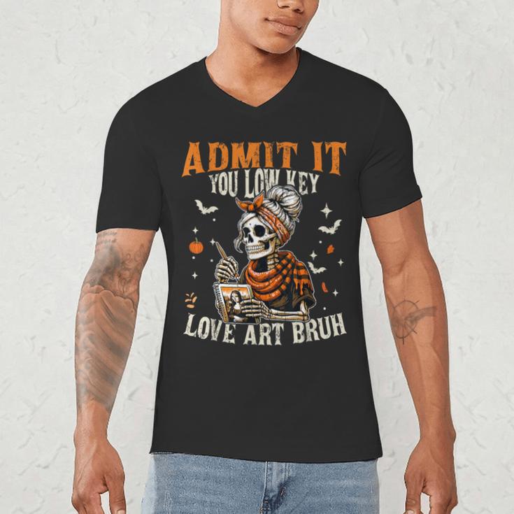 Admit It You Low Key Love Art Bruh Halloween Art Teacher Men's V-Neck T-Shirt, novelty gifts, funny gifts Admit It You Low Key Love Art Bruh Halloween Art Teacher Men's V-Neck T-Shirt, novelty gifts, funny gifts
