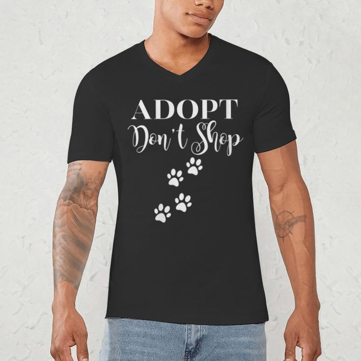 Adopt Animals Don't Shop For Them Men's V-Neck T-Shirt, novelty gifts, funny gifts