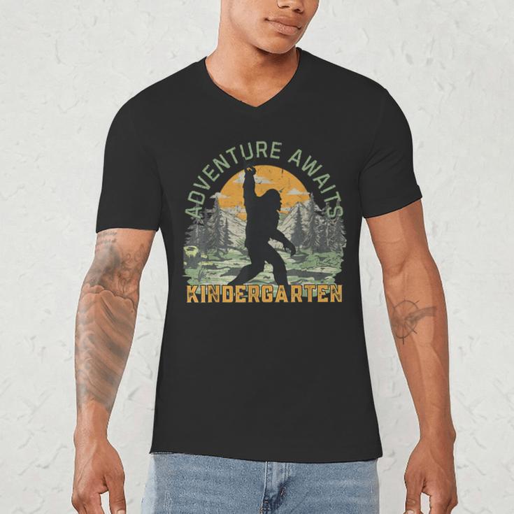 Adventure Awaits Bigfoot Teacher Kindergarten Back To School Men's V-Neck T-Shirt, novelty gifts, funny gifts Adventure Awaits Bigfoot Teacher Kindergarten Back To School Men's V-Neck T-Shirt, novelty gifts, funny gifts