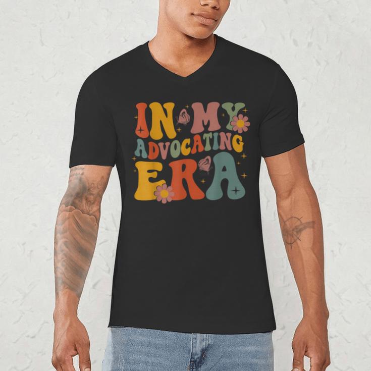 In My Advocating Era Advocate Autism Awareness Sped Teacher Men Women Kids Men's V-Neck T-Shirt, novelty gifts, funny gifts