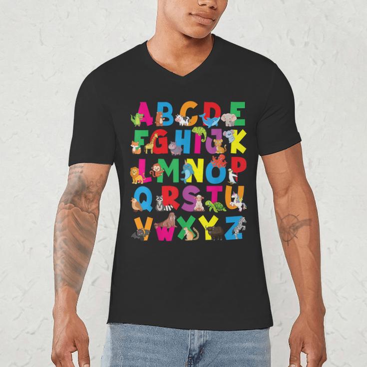 Alphabet Animals ABCs Zoo Kids Boys Girls Teacher Men's V-Neck T-Shirt, novelty gifts, funny gifts Alphabet Animals ABCs Zoo Kids Boys Girls Teacher Men's V-Neck T-Shirt, novelty gifts, funny gifts
