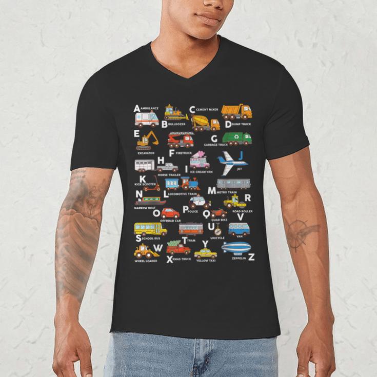 Alphabet Vehicles ABCs Learning Teachers Kids Boys Girls Men's V-Neck T-Shirt, novelty gifts, funny gifts Alphabet Vehicles ABCs Learning Teachers Kids Boys Girls Men's V-Neck T-Shirt, novelty gifts, funny gifts