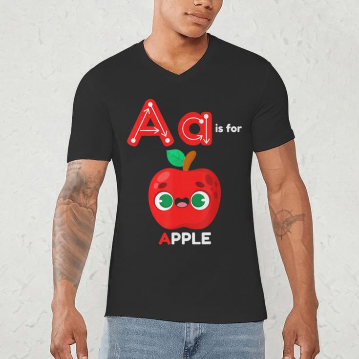 A Is For Apple Pre-K Kindergarten Teacher Student Men's V-Neck T-Shirt, novelty gifts, funny gifts A Is For Apple Pre-K Kindergarten Teacher Student Men's V-Neck T-Shirt, novelty gifts, funny gifts