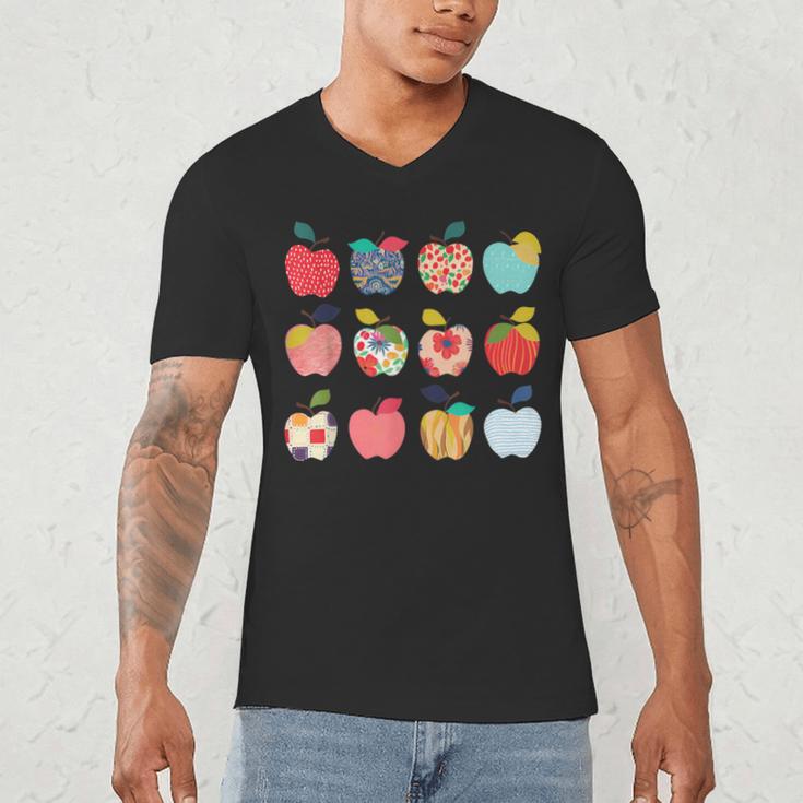 Art Apples Back To School For Teacher Student Men's V-Neck T-Shirt, novelty gifts, funny gifts